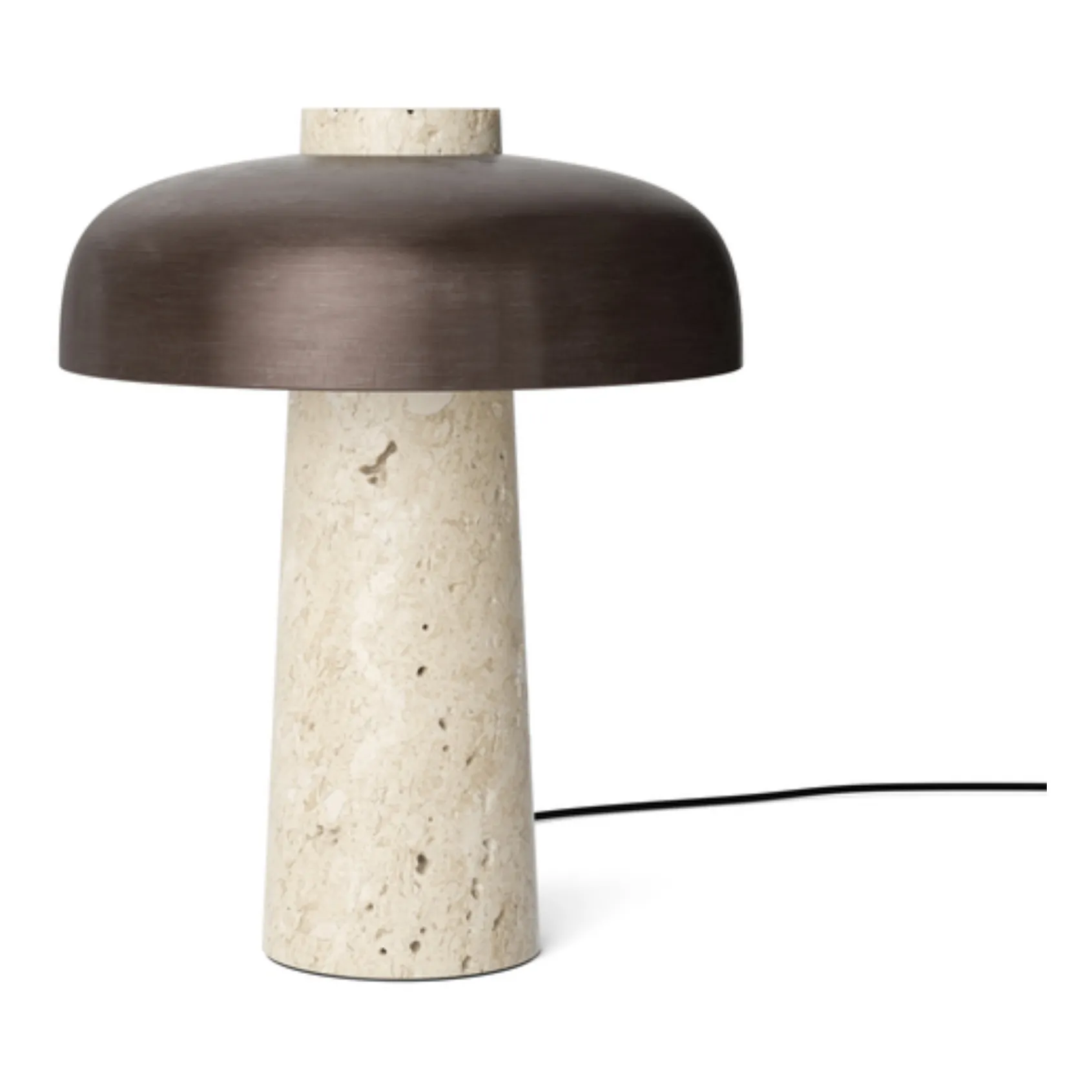 Reverse Travertine Table Lamp | Bronze- Product image n°3