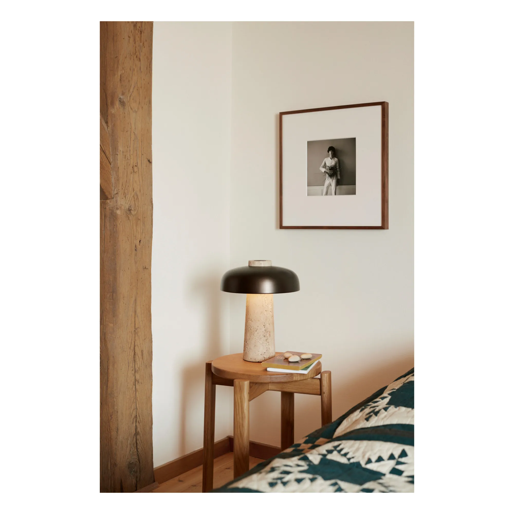 Reverse Travertine Table Lamp | Bronze- Product image n°6