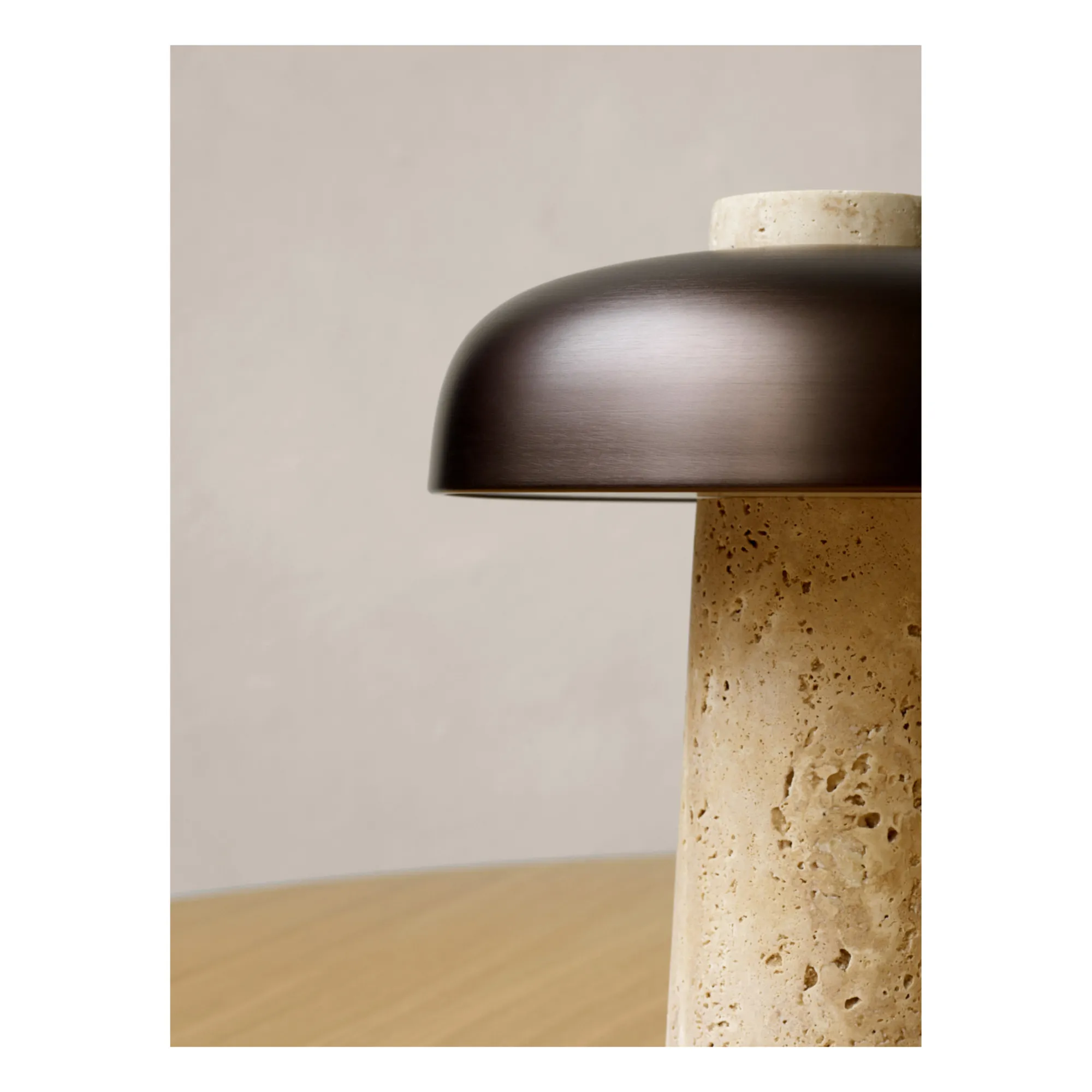 Reverse Travertine Table Lamp | Bronze- Product image n°8