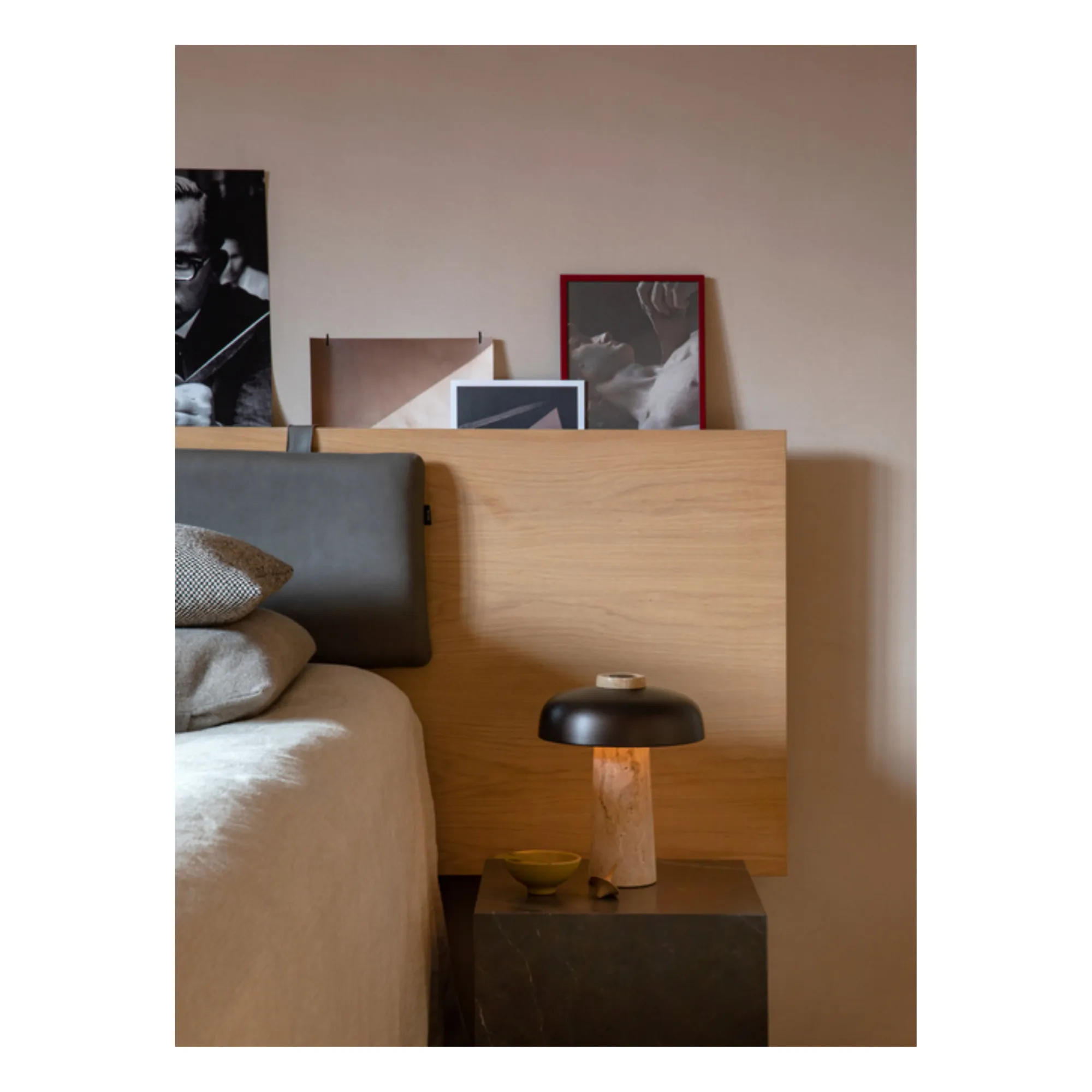 Reverse Travertine Table Lamp | Bronze- Product image n°4