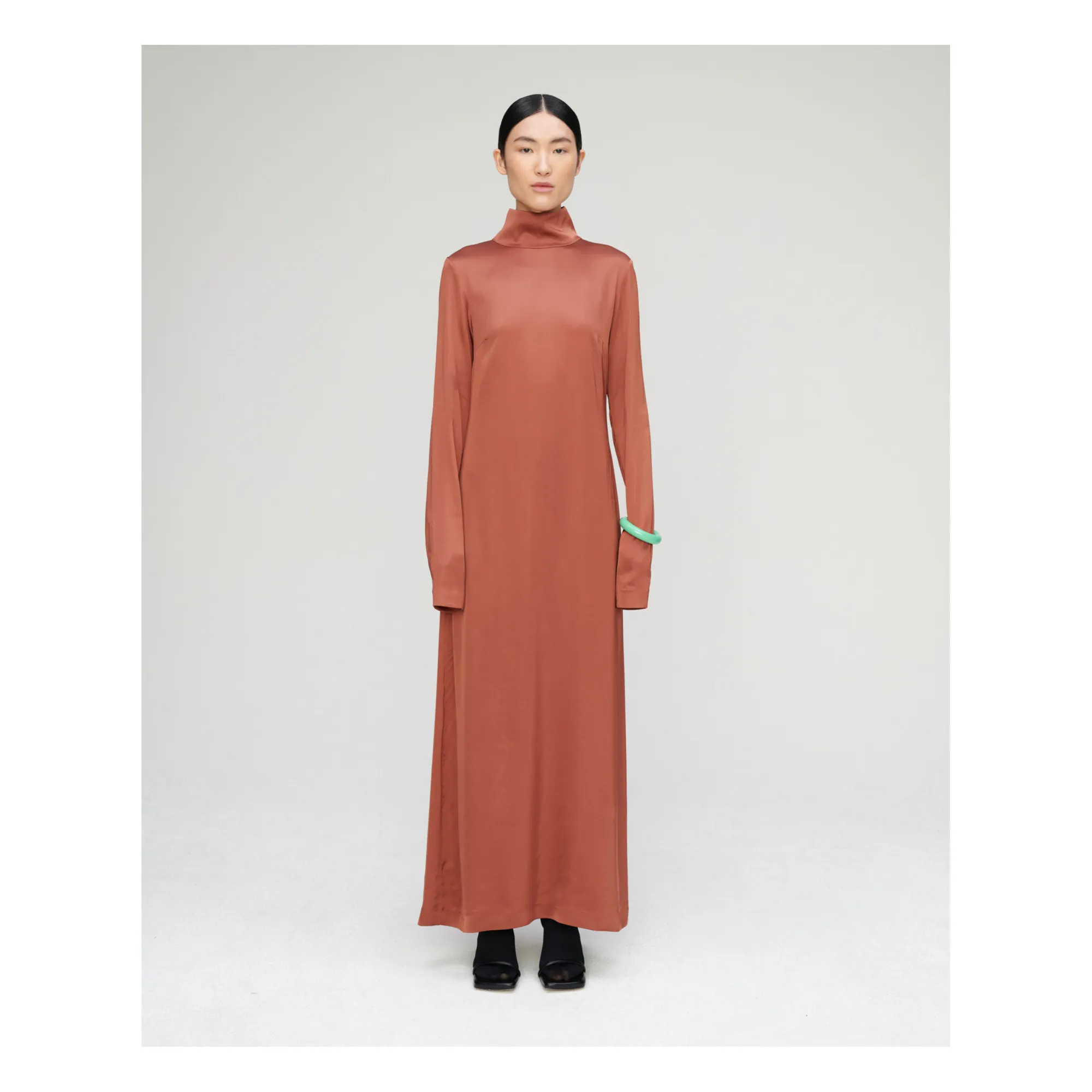 Róhe Women's Terracotta Aida Satin Dress