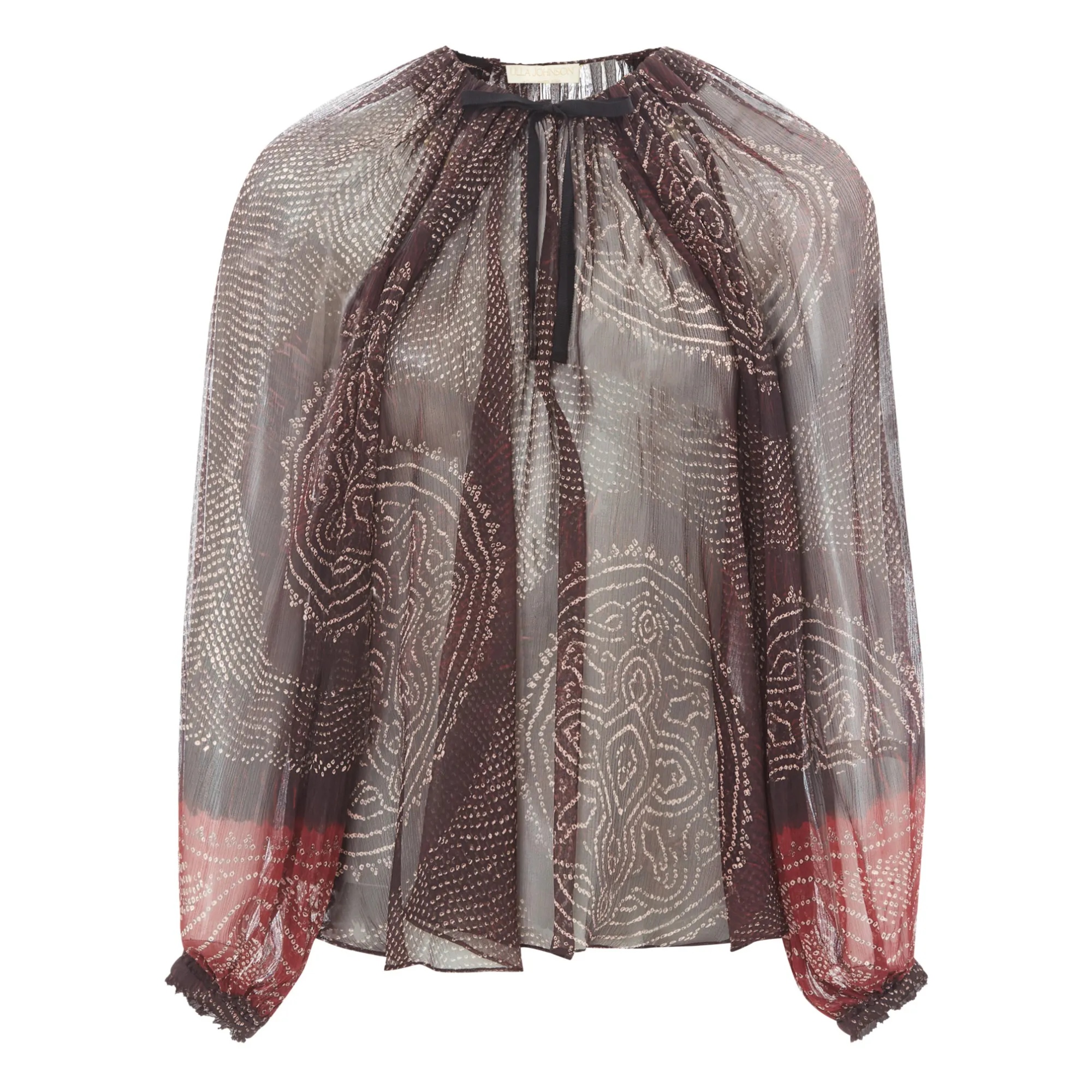 Ulla Johnson Burgundy Pauline Blouse