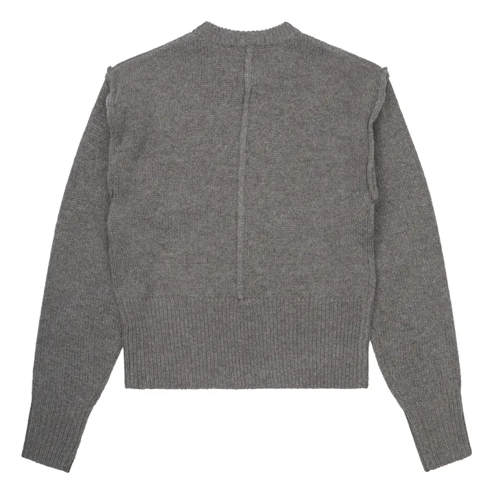 Maglione in lana Carmen Cropped | Grigio- Immagine del prodotto n°4