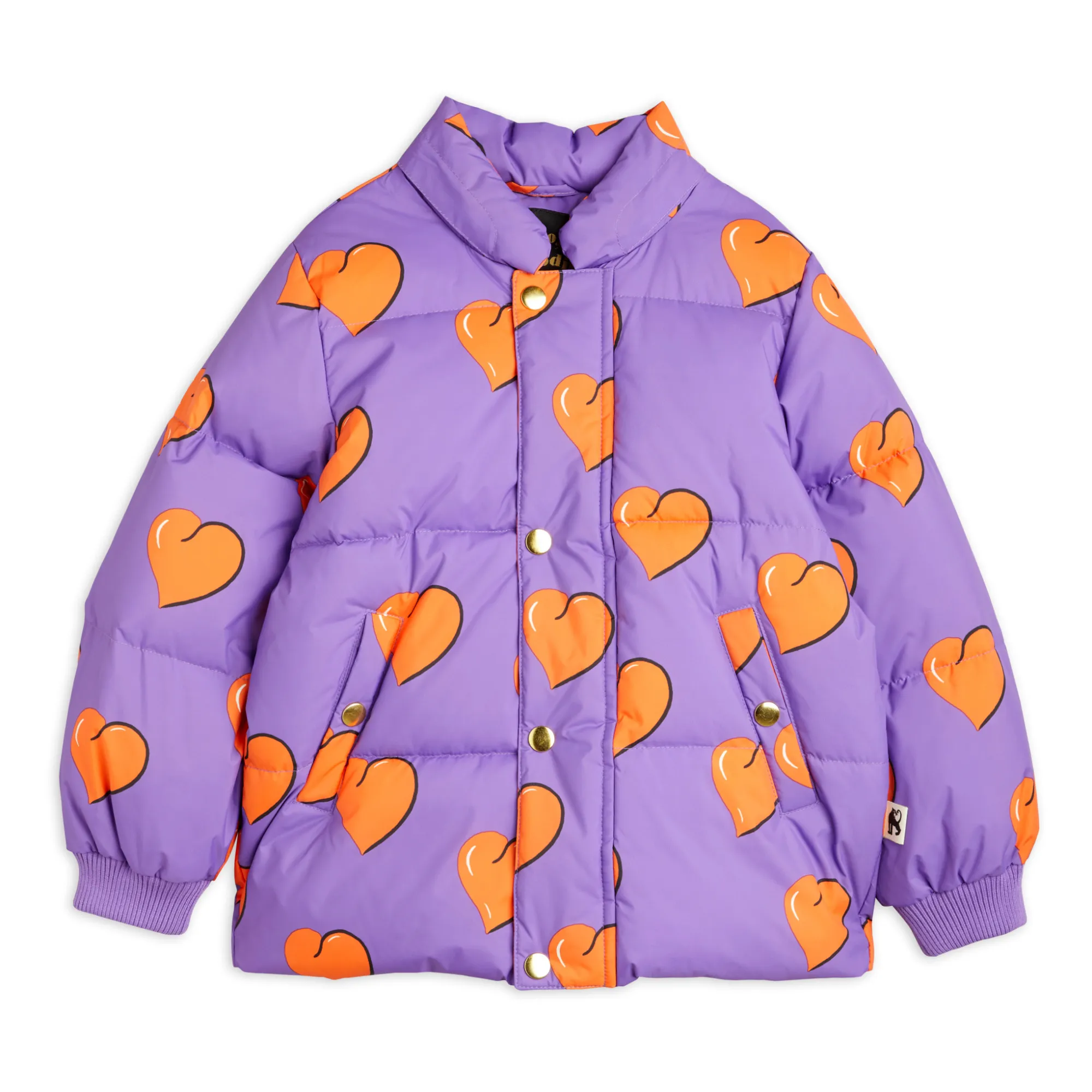 mini rodini heart パフジャケット Hearts Fleece Jacket Beige | Mini Rodini