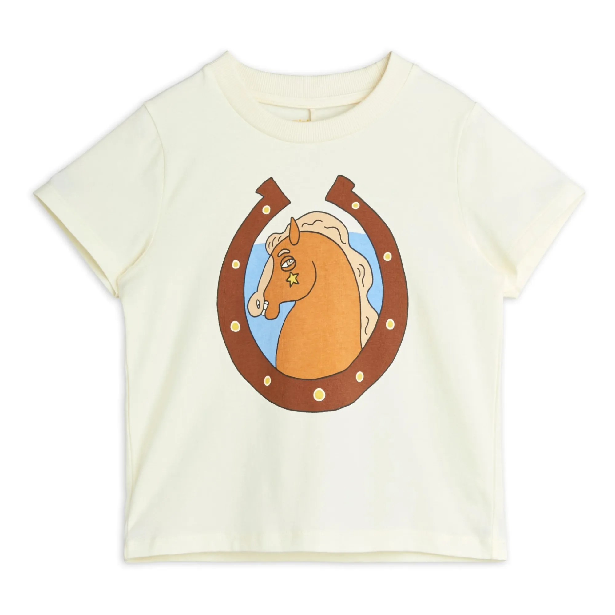 Mini Rodini White Organic Cotton Horse T-Shirt