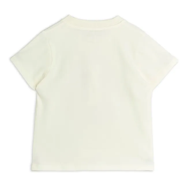 Camiseta de manga corta de algodón orgánico Caballo | Blanco