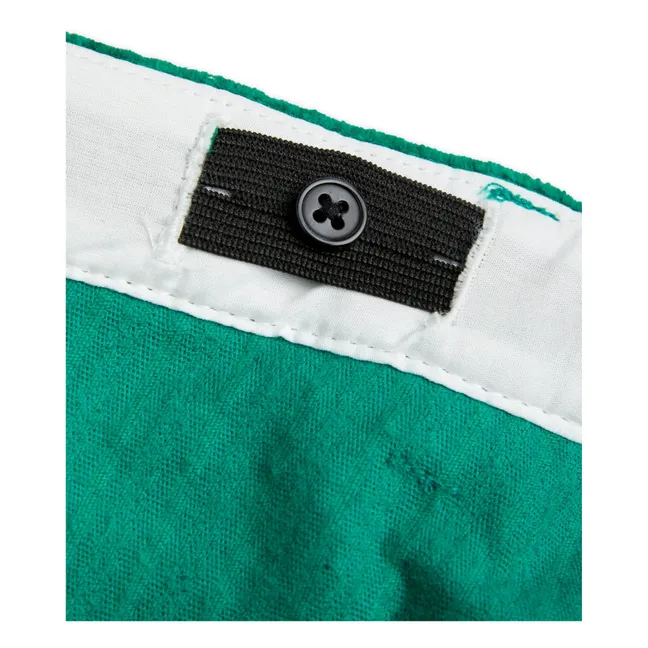 Organic Cotton Flared Trousers | Green