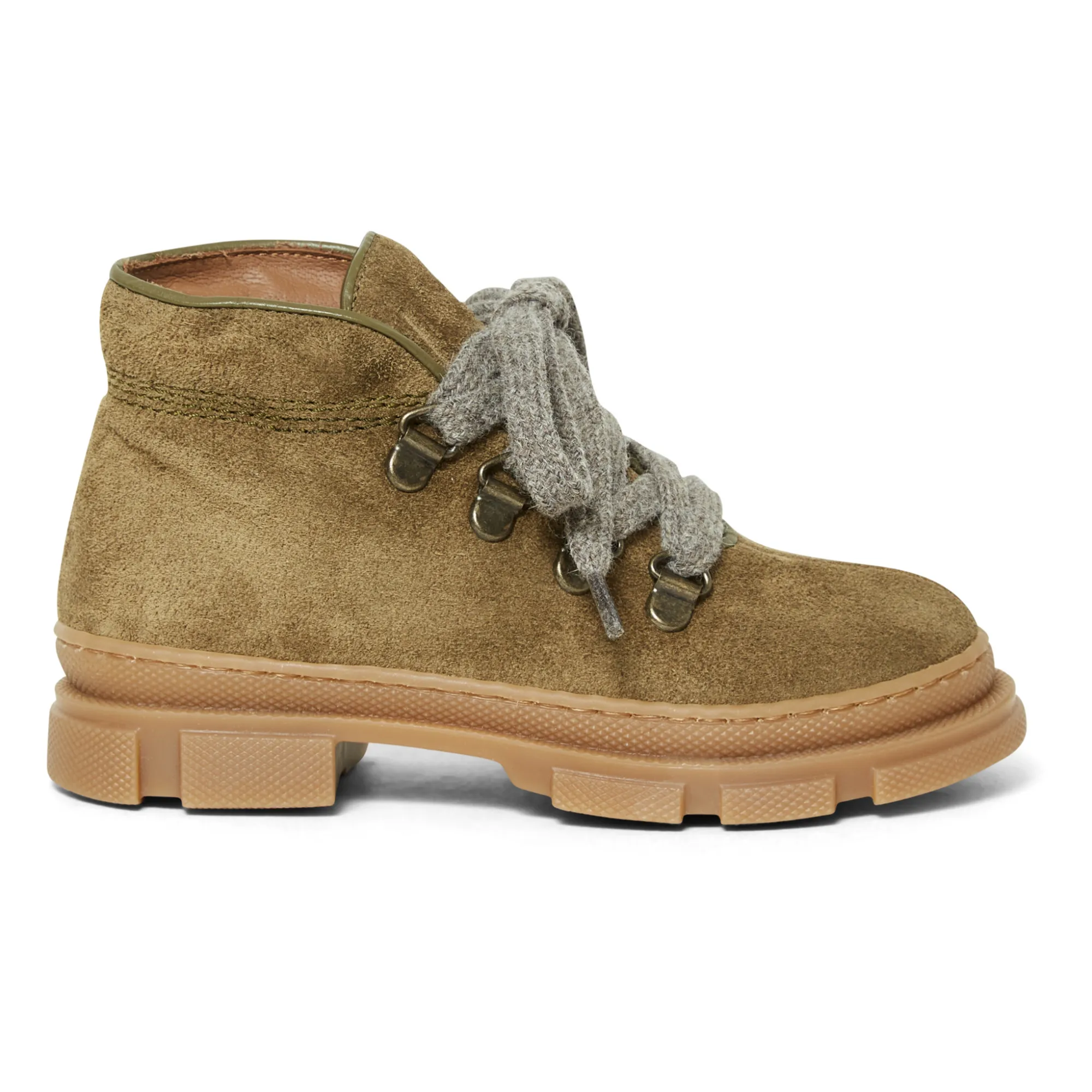 Pèpè Taupe Brown Nubuck Lace-Up Boots