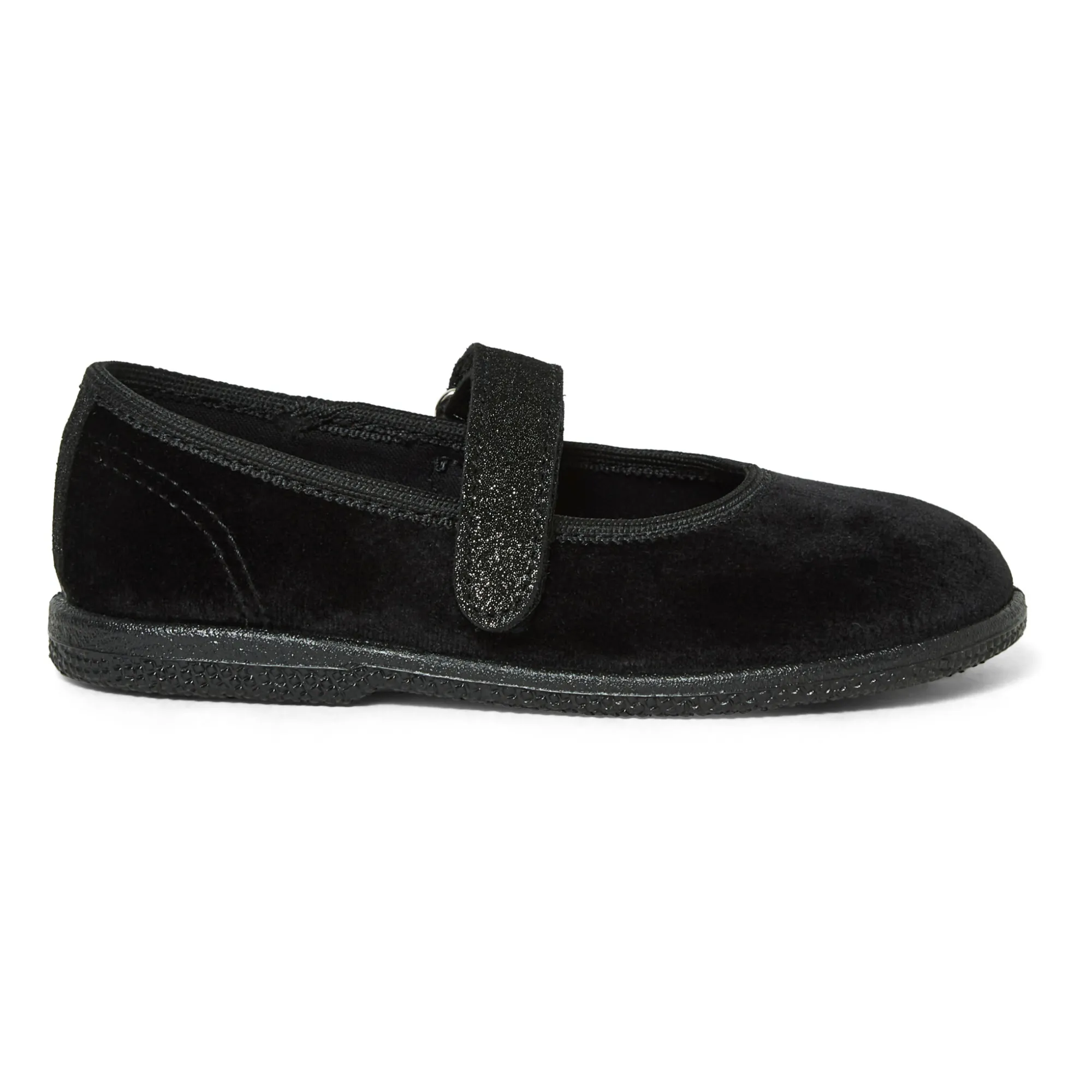 Pèpè Black Velcro Mary Jane Slippers