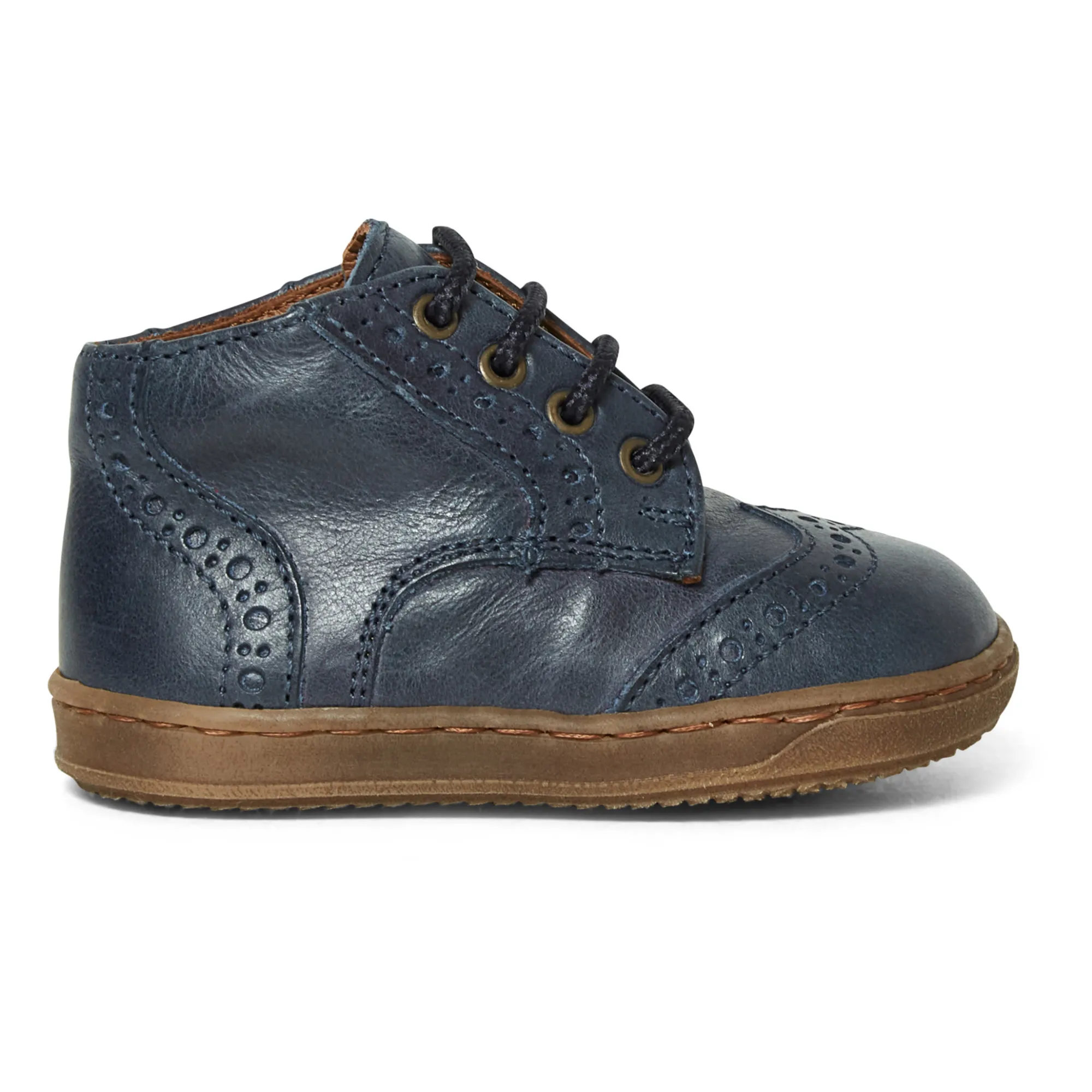 Pèpè Navy Blue Lace-Up Booties