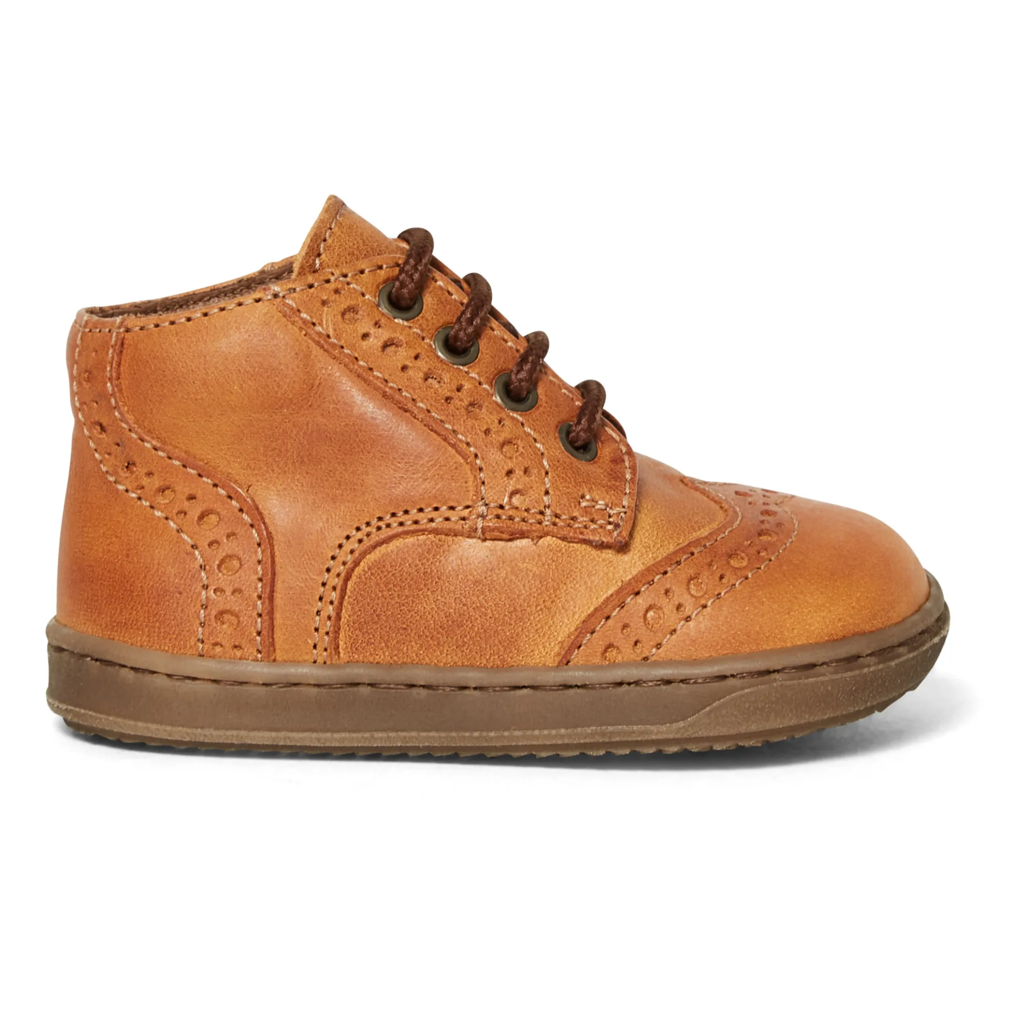 Pèpè Camel Lace-Up Booties
