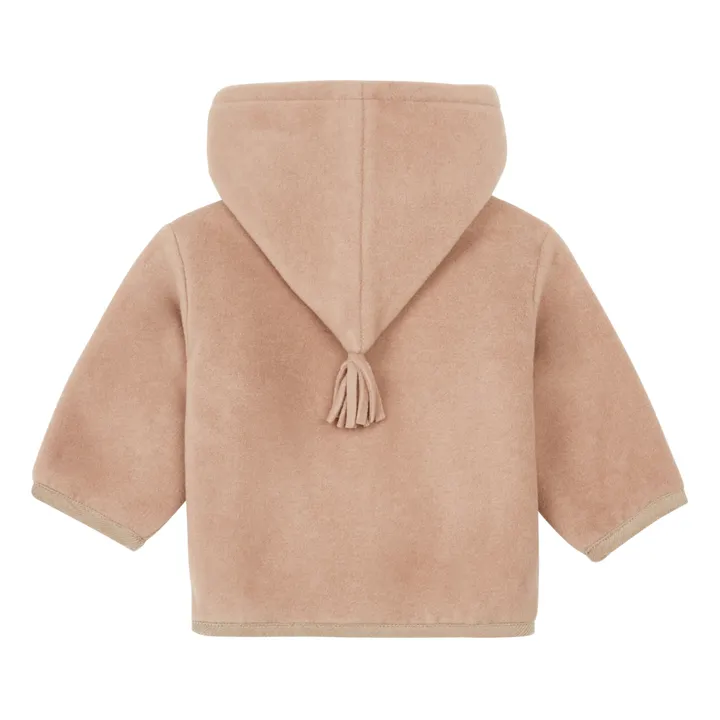 Knit Lined Polar Fleece Coat | Pink- Product image n°1
