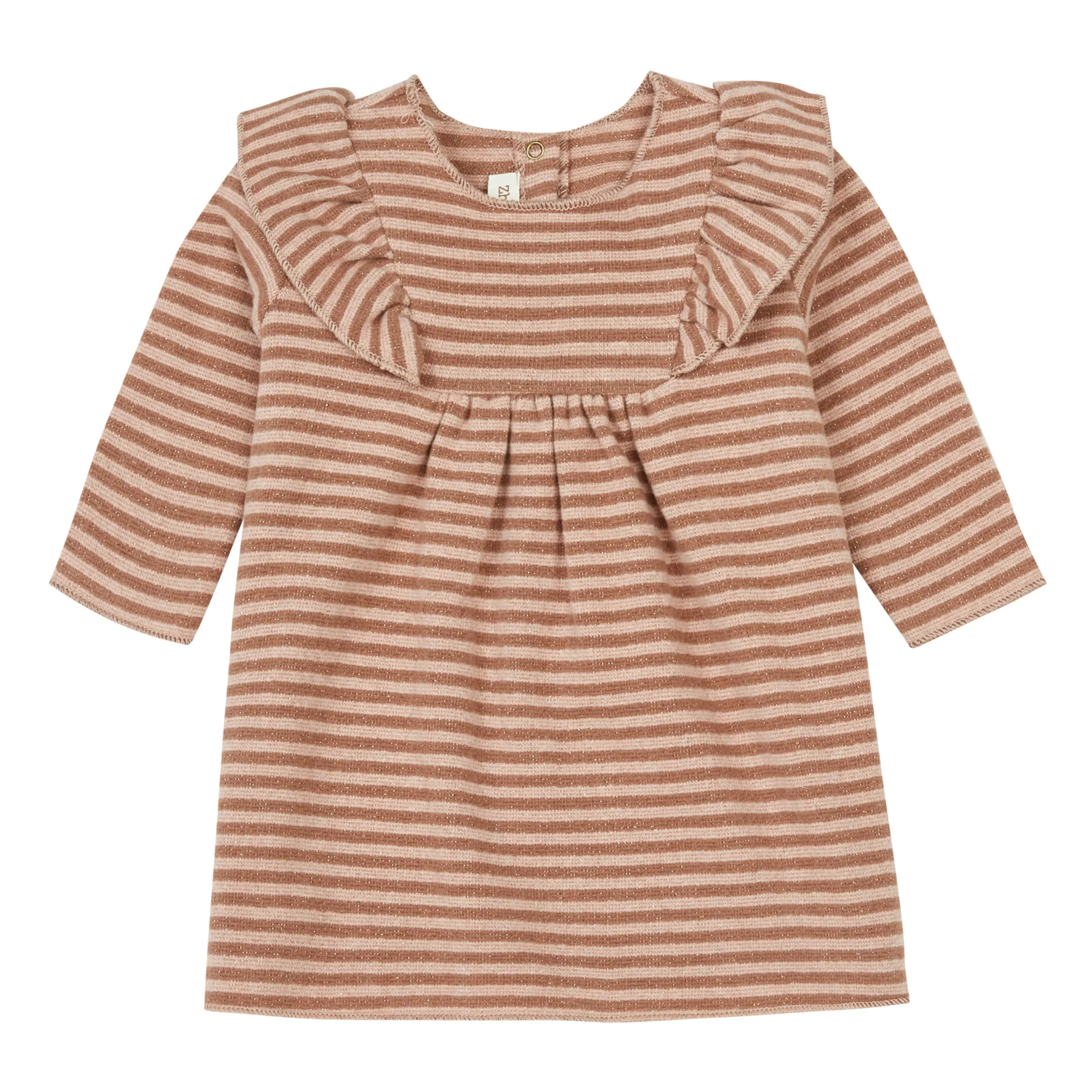 Zhoe & Tobiah Pink Striped Lurex Knit Dress