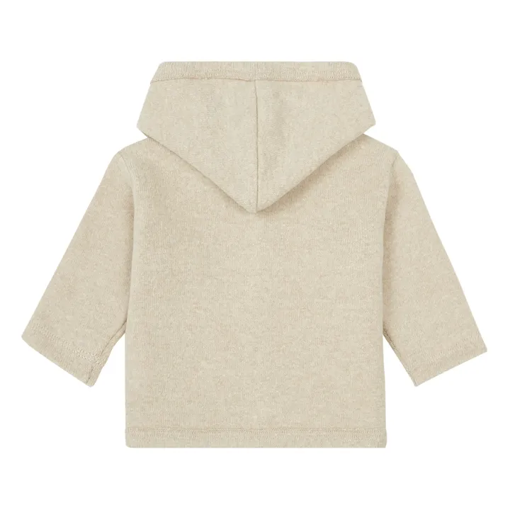 Hooded Knit Cardigan | Beige- Product image n°1