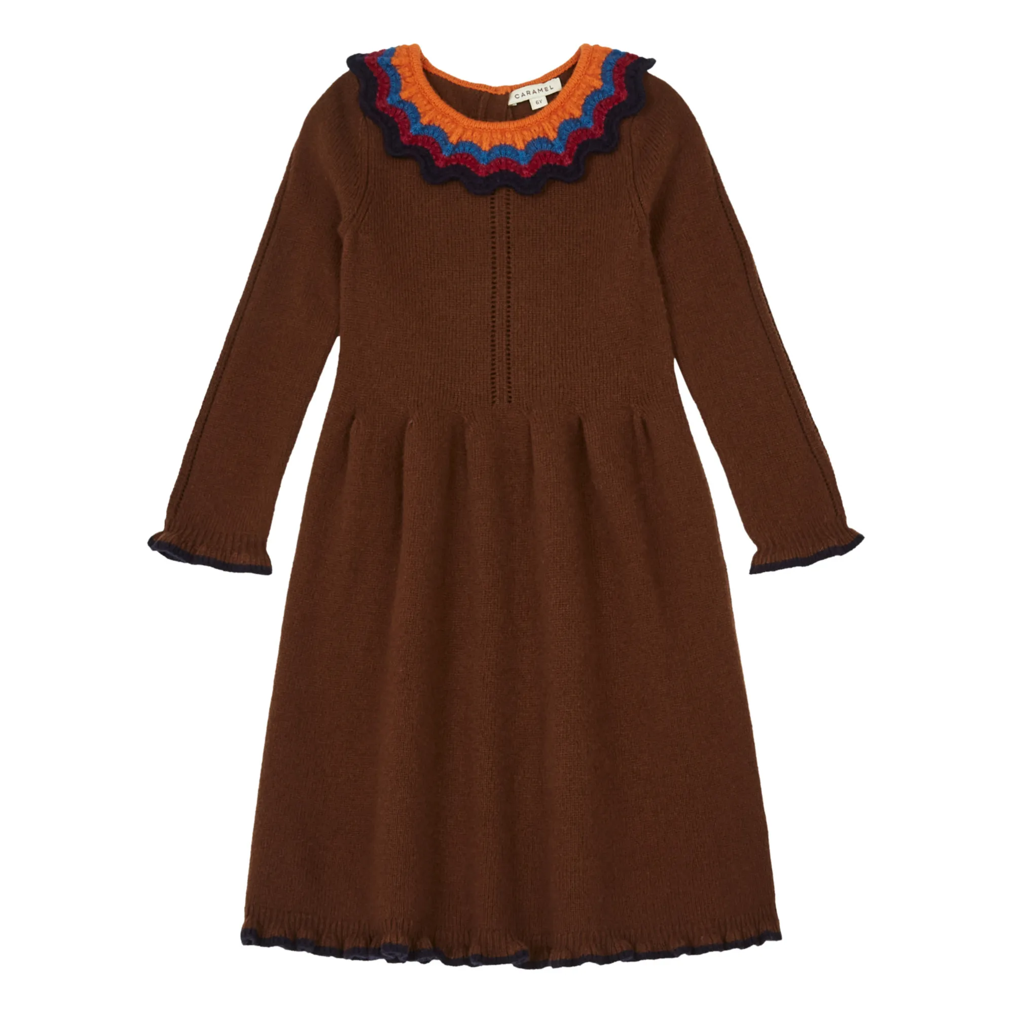 Caramel Amberly Responsible Wool And Recycled Nylon Dress