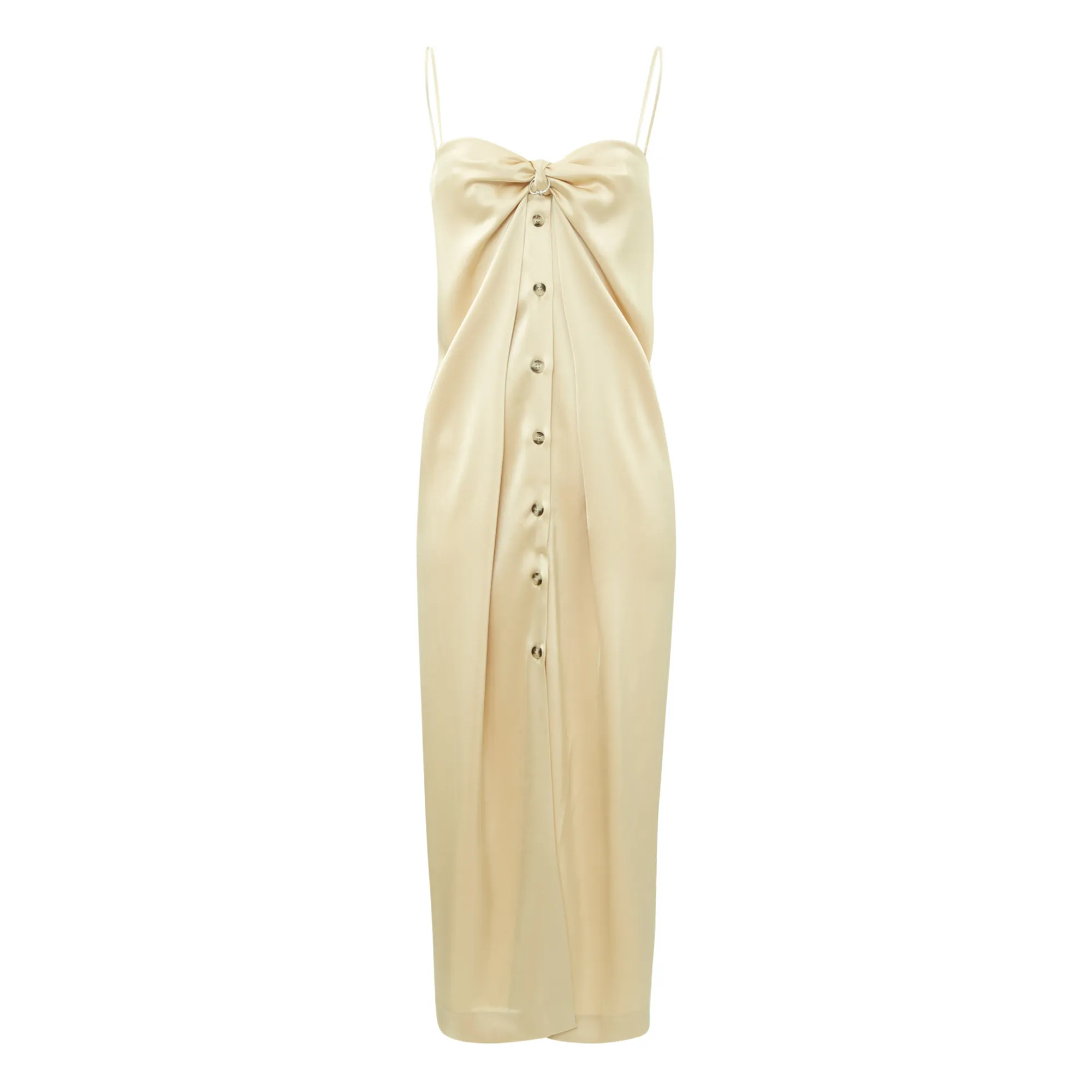 Nanushka Cream Doris Satin Dress