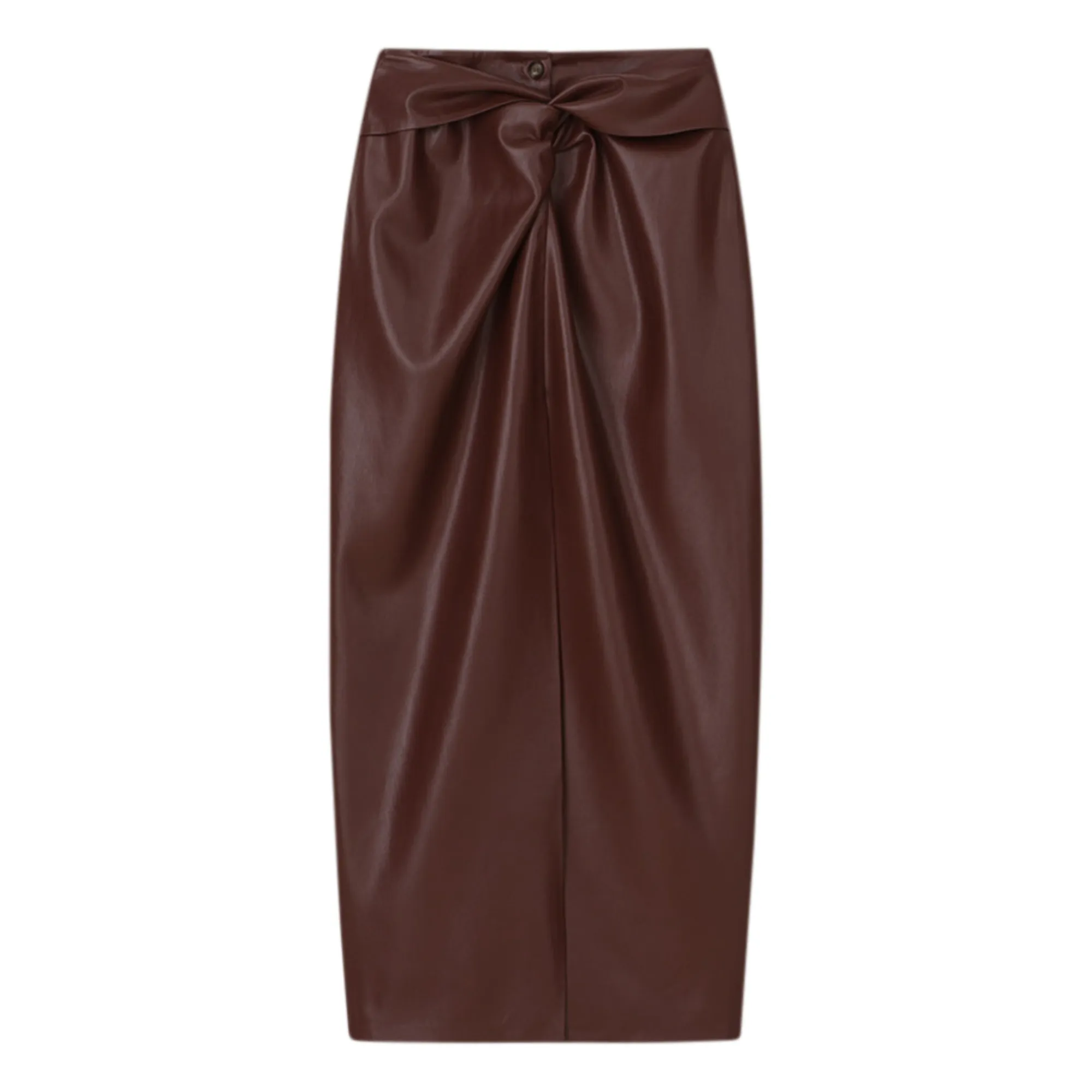 Nanushka Brown Leane Vegan Leather Skirt
