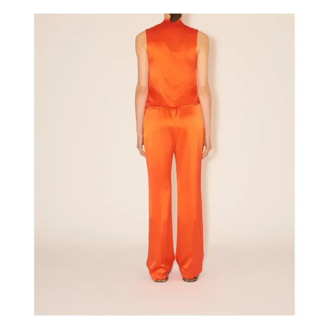 Difya Satin Top | Orange