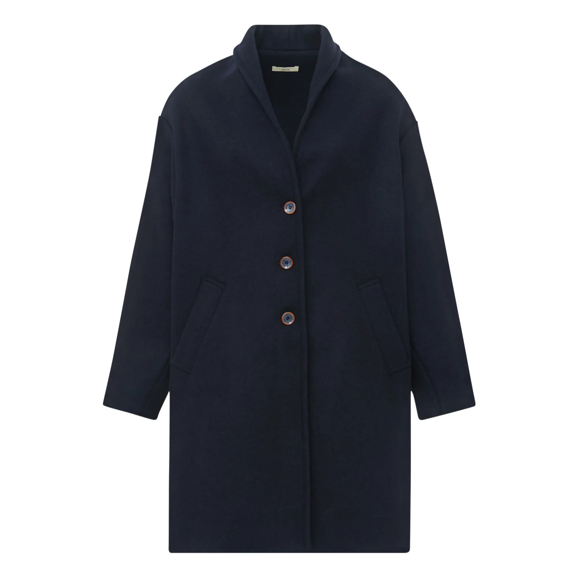 Sessùn Navy Blue Honoré Recycled Wool Coat