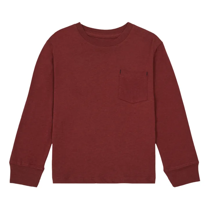 Cyriel Organic Cotton T-shirt | Burgundy- Product image n°0