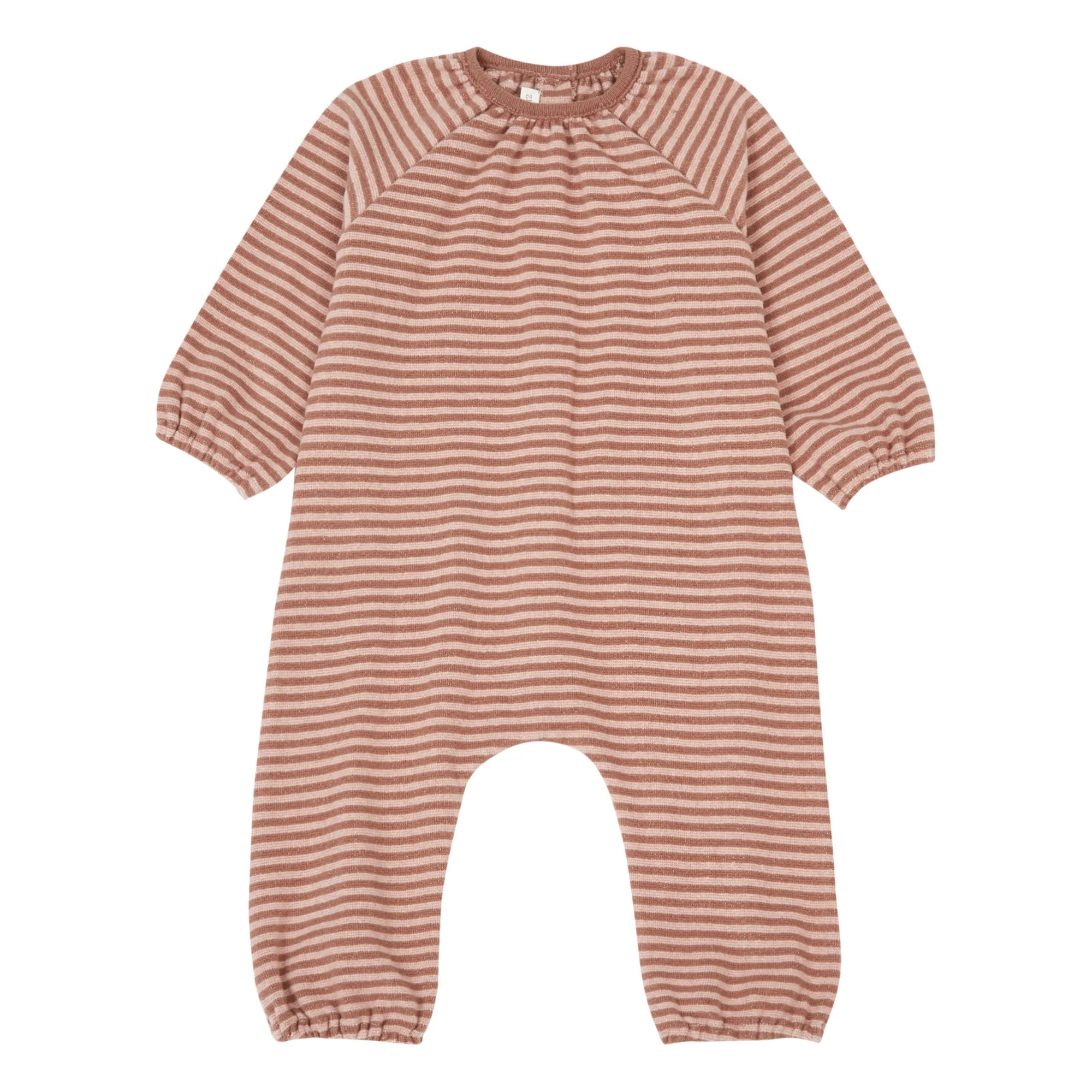Zhoe & Tobiah Pink Striped Lurex Knit Jumpsuit