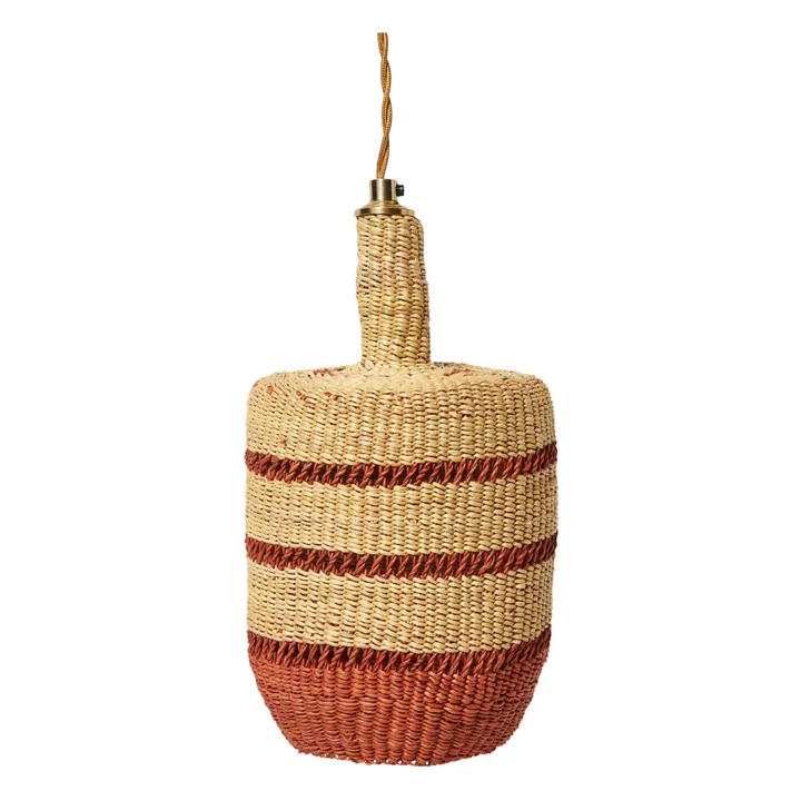 Lámpara linterna de pared tejida a mano | Rojo Bermellón- Imagen del producto n°3
