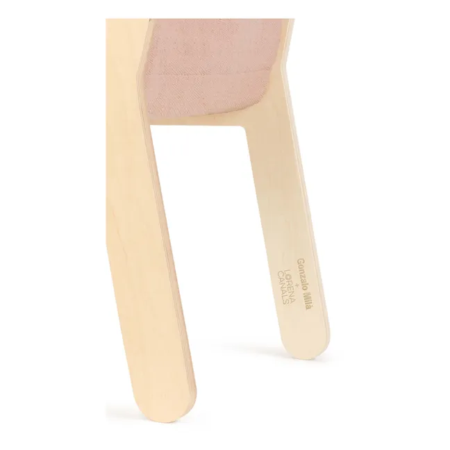 Stuhl Sillita aus abziehbarem Birkenholz | Nude