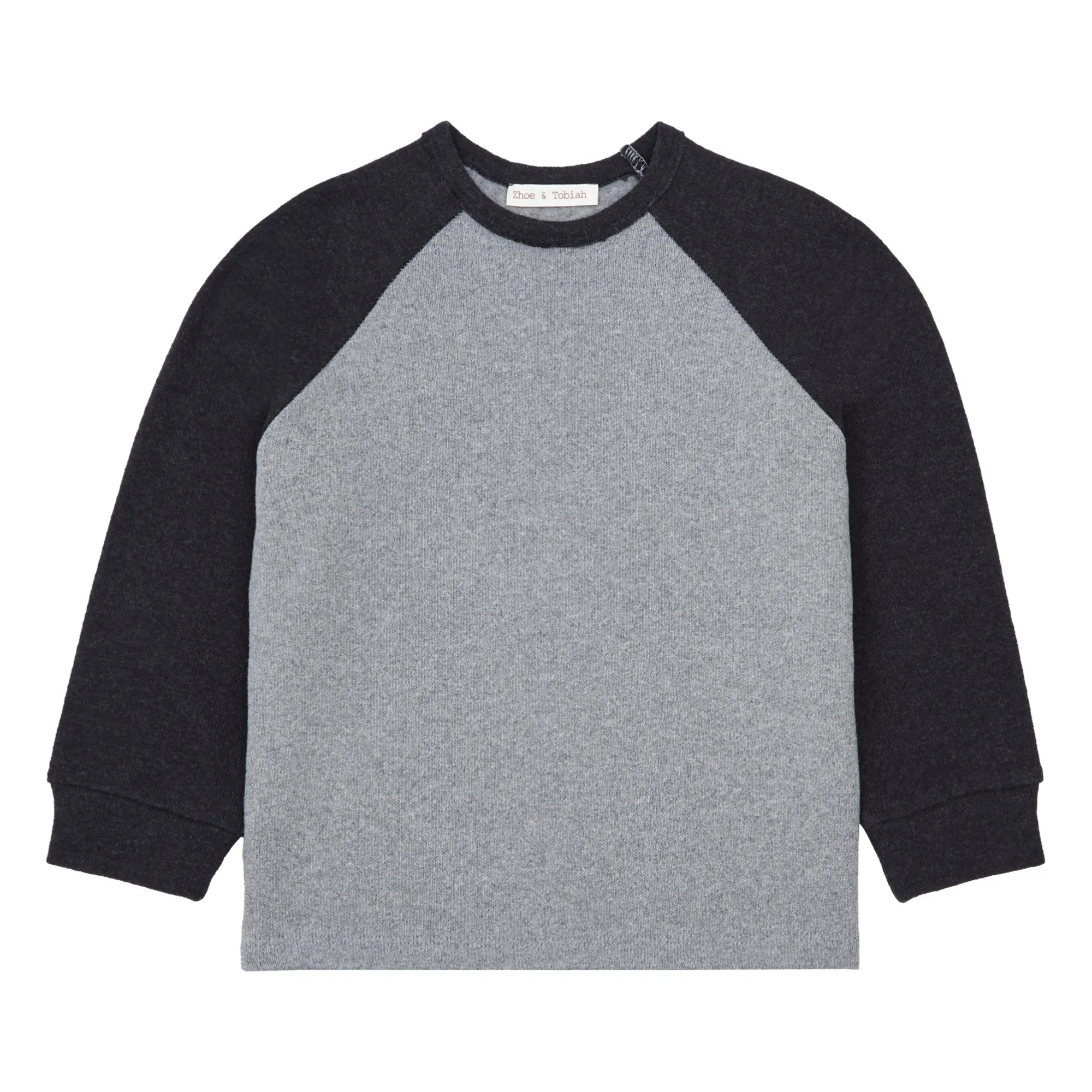 Zhoe & Tobiah Heather Grey Two-Tone Jumper