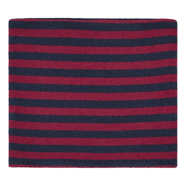 Reversible Striped Snood | Navy blue- Product image n°0
