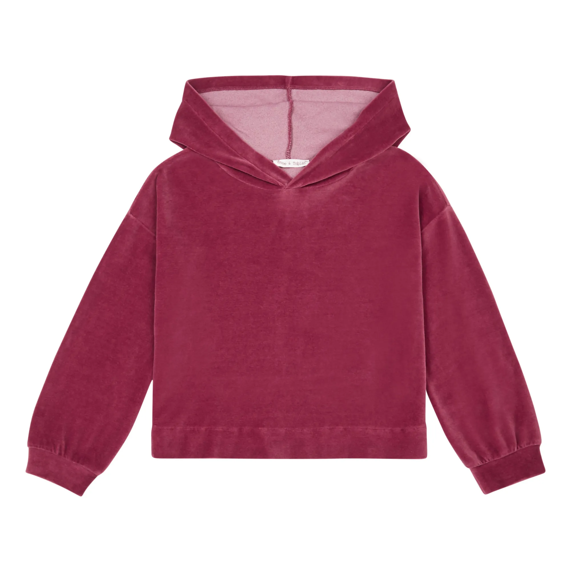 Zhoe & Tobiah Pink Velour Hoodie