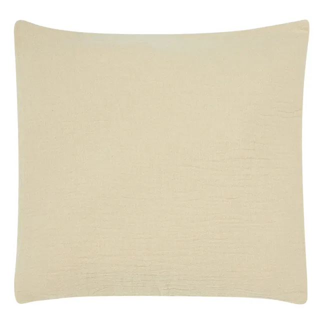 Organic Cotton Jacquard Cushion | Oak