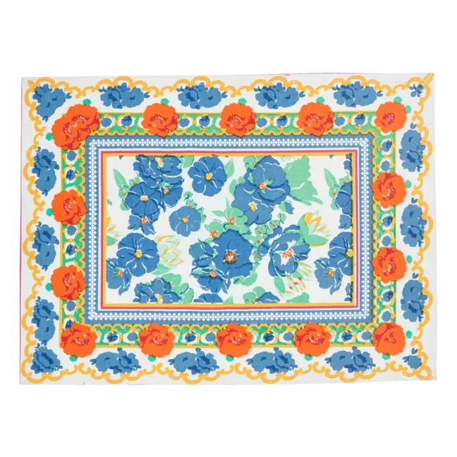 Mantel individual Blue flowers sarong