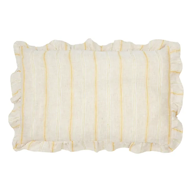 Linen Frill Cushion Cover