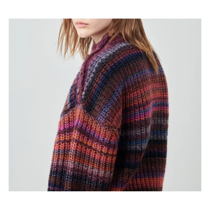 Maglione a righe in lana Nuza | Prugna- Immagine del prodotto n°3