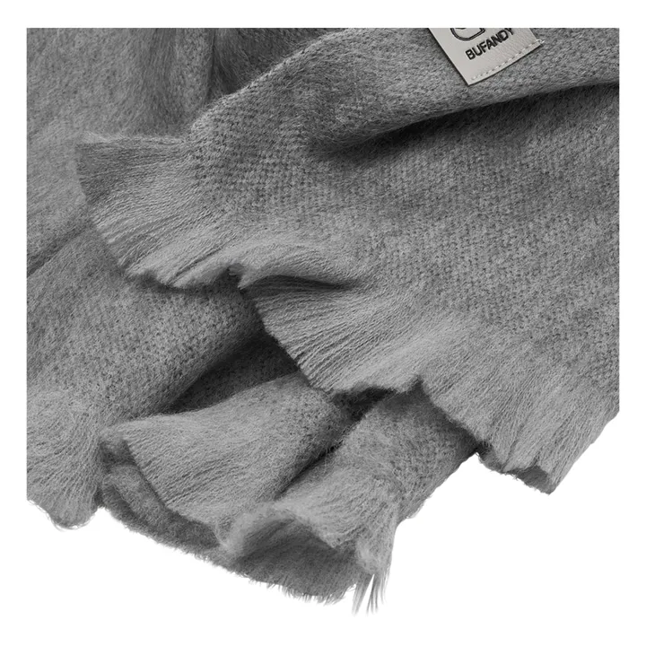 Brushed Solid Alpaca Shawl | Grey- Product image n°4