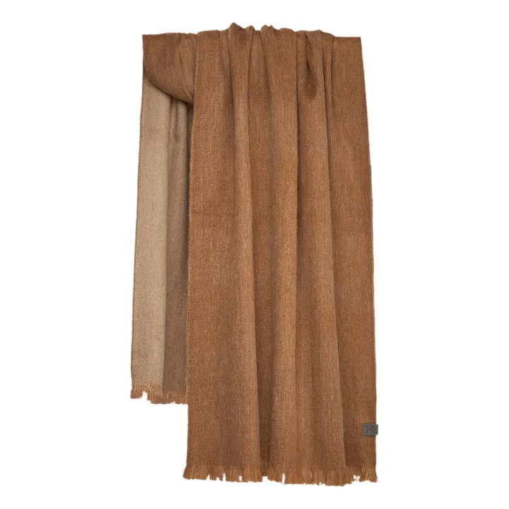 Brushed Doble Alpaca Wool Shawl | Camel- Product image n°0