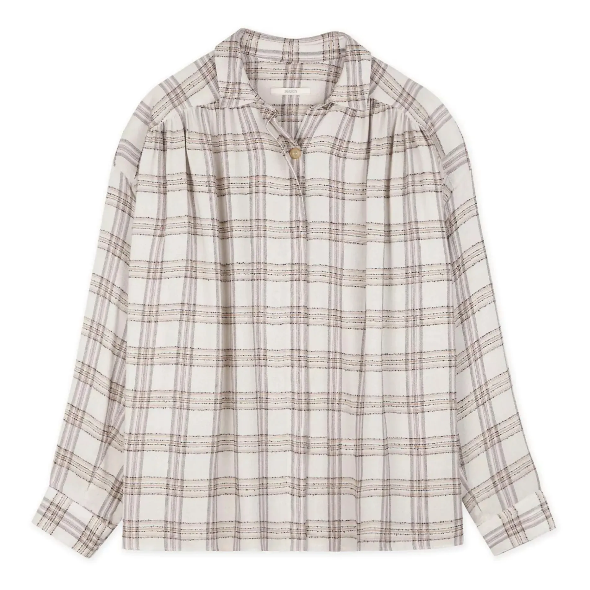 Sessùn Ecru Licati Checked Shirt