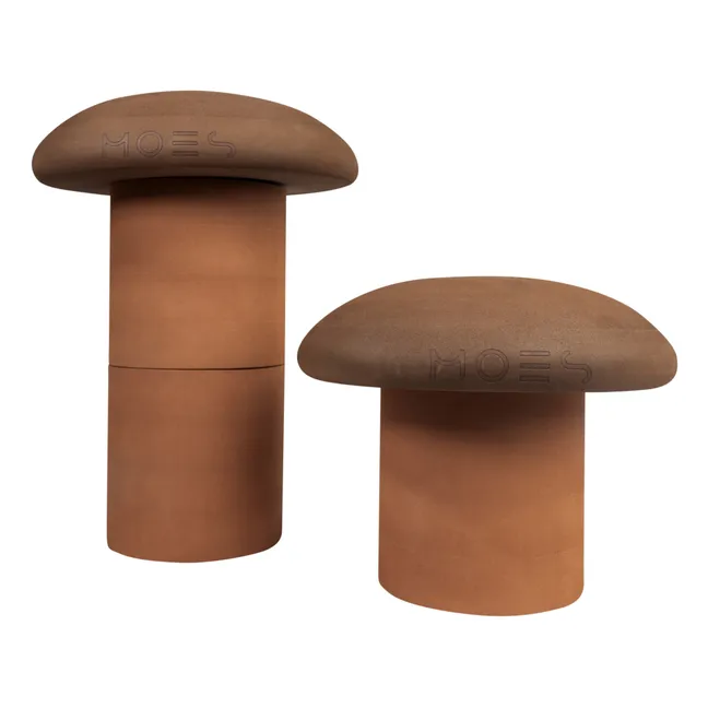 Mushroom Stools - Set of 2 | Brown