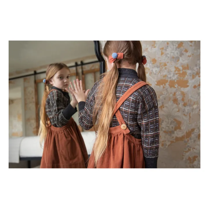 Kleid mit Spaghettiträgern aus Kord Eloise | Terracotta- Produktbild Nr. 3