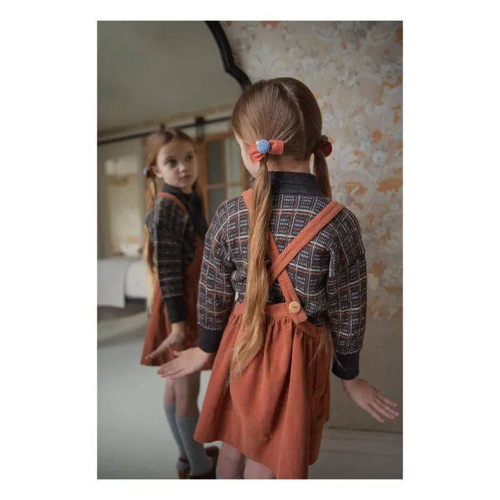 Kleid mit Spaghettiträgern aus Kord Eloise | Terracotta- Produktbild Nr. 5