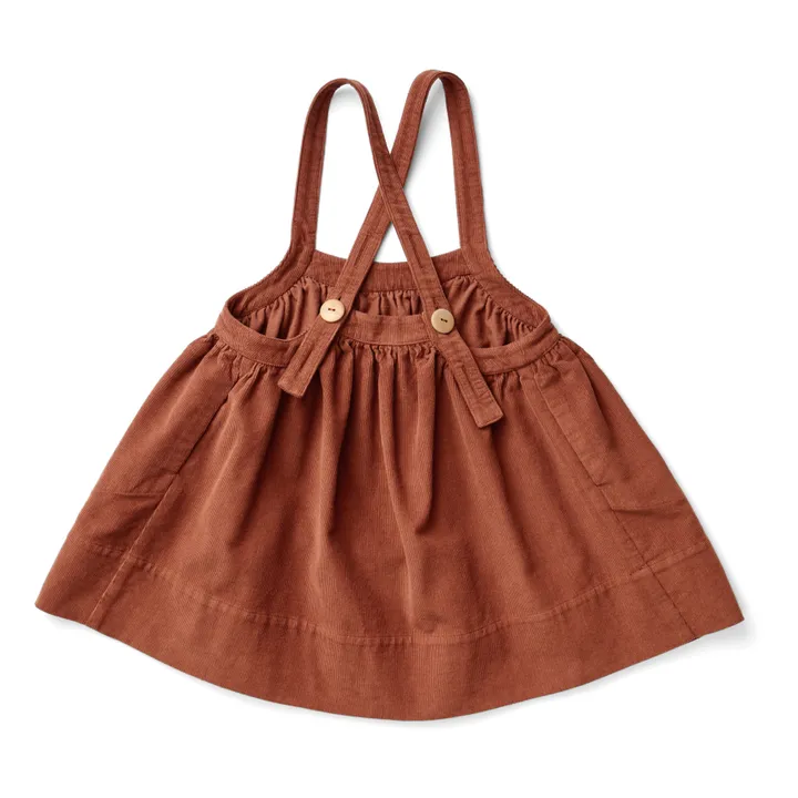 Kleid mit Spaghettiträgern aus Kord Eloise | Terracotta- Produktbild Nr. 6