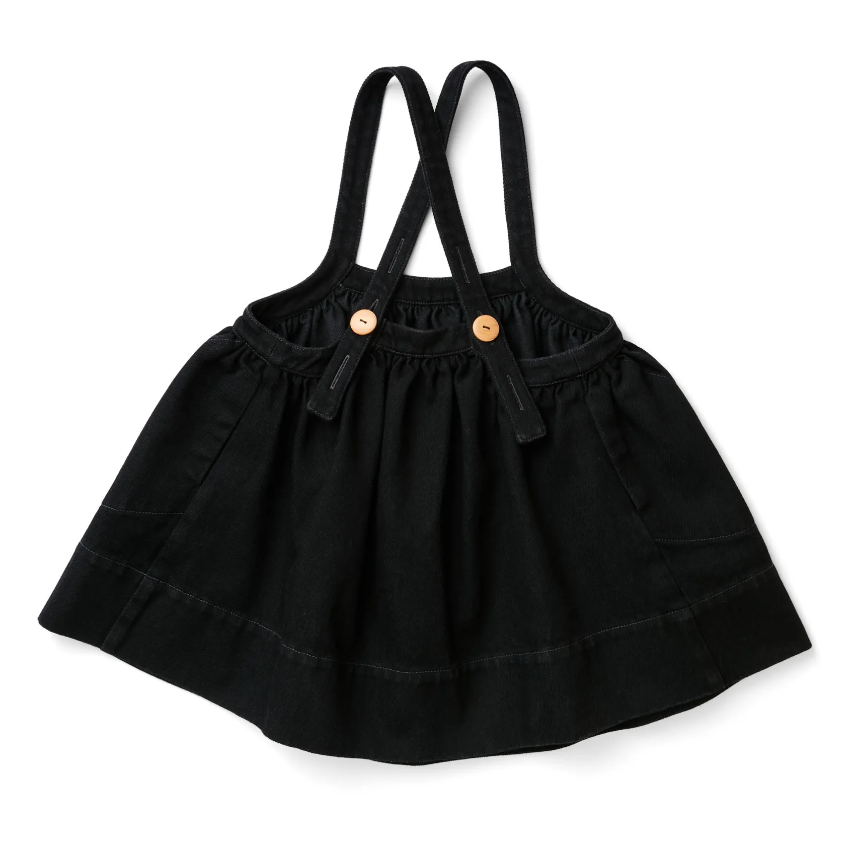 Eloise Denim Suspender Dress | Denim black