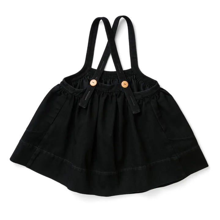 Eloise Denim Suspender Dress | Denim black- Product image n°4