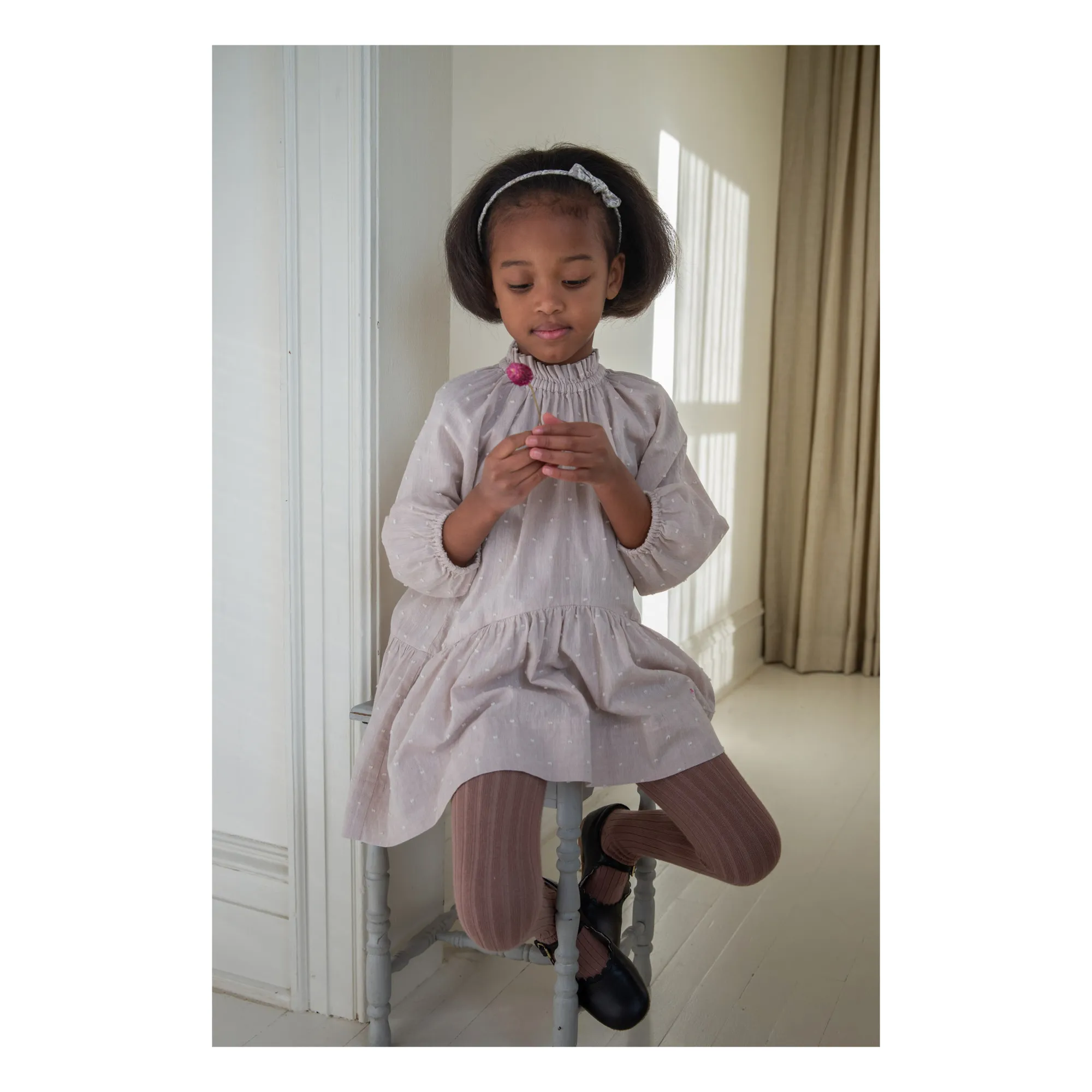 新規購入 soor Kids ploom - Edith Dress Dress, Leaf Linen Print 