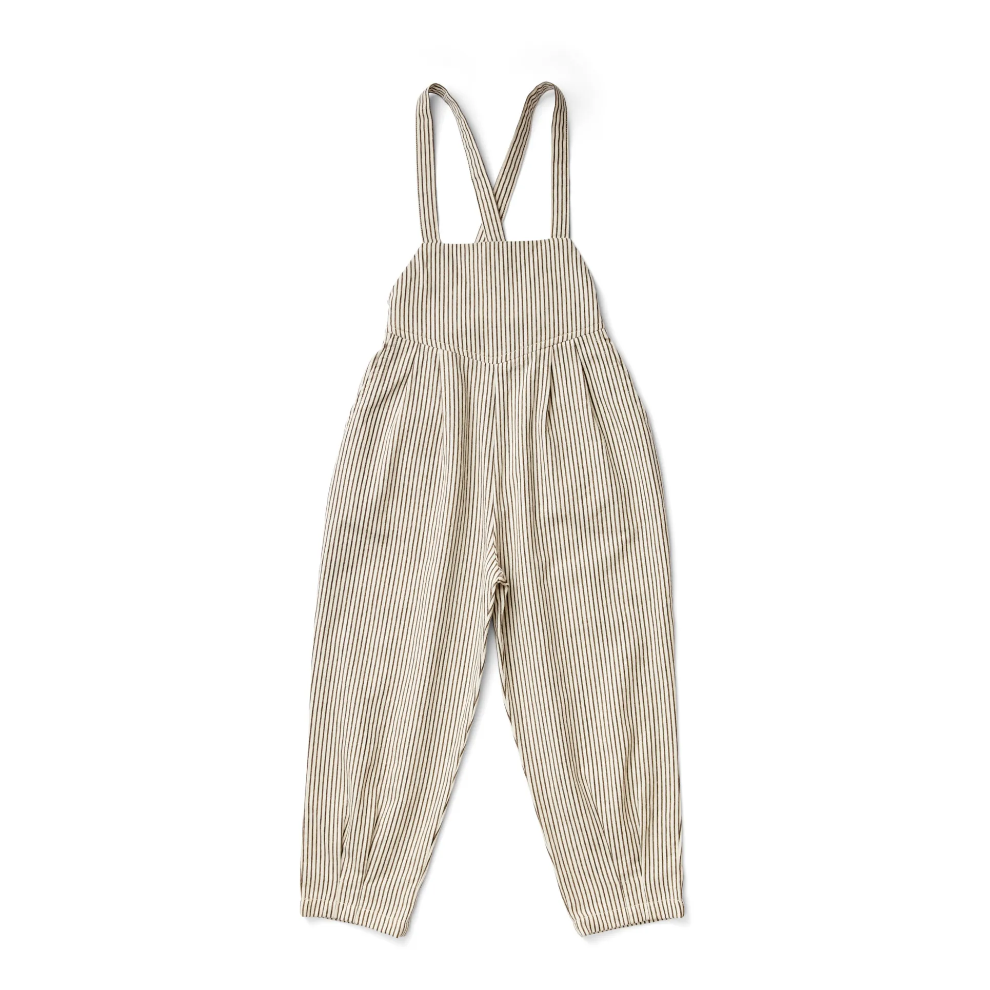 Soor Ploom - gestreifte Latzhose Imogen - Seidenfarben | Smallable
