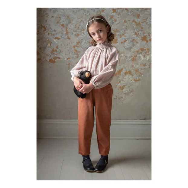 トップス soor ploom Imelda Blouse Cloud 7Y imelda-organic-cotton-muslin-