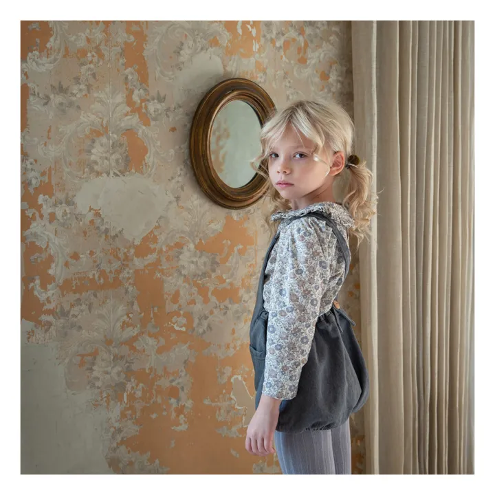 Soor Ploom - Oona Organic Denim Cotton Romper - Denim grey | Smallable