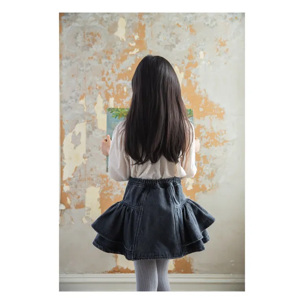 スカート SOOR PLOOM  Molly Skirt Black Denim molly-organic-cotton-denim-