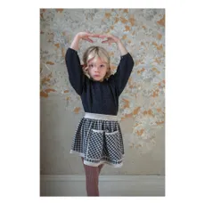 新品　SOOR PLOOM Erma Skirt Powder 8y erma-checked-merino-wool-skirt