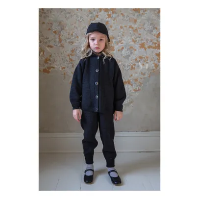 Soor Ploom - Elfen Merino Wool Hooded Coat - Charcoal grey